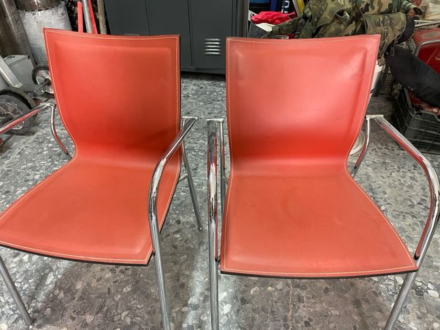 sillas de piel 2 unidades