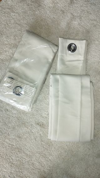 Cortinas opacas aislantes, color beige