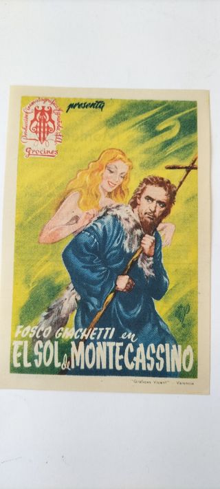 Folleto antiguo"el sol de montecassino