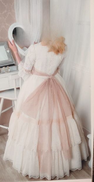 VESTIDO COMUNION NIÑA ESTILO VINTAGE