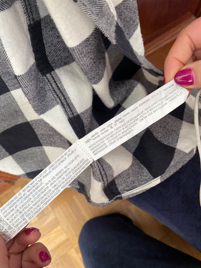 Camisa zara talla 13/14 cuadros