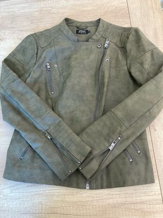 Chaqeta biker de ante