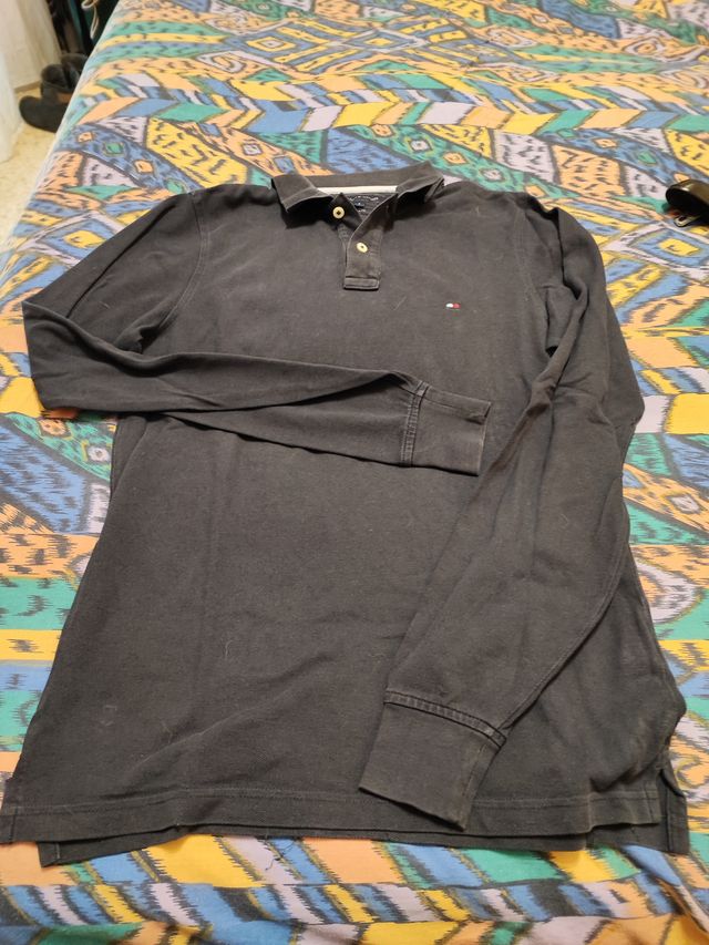 Polo Tommy Hilfiger, manga larga, slimfit