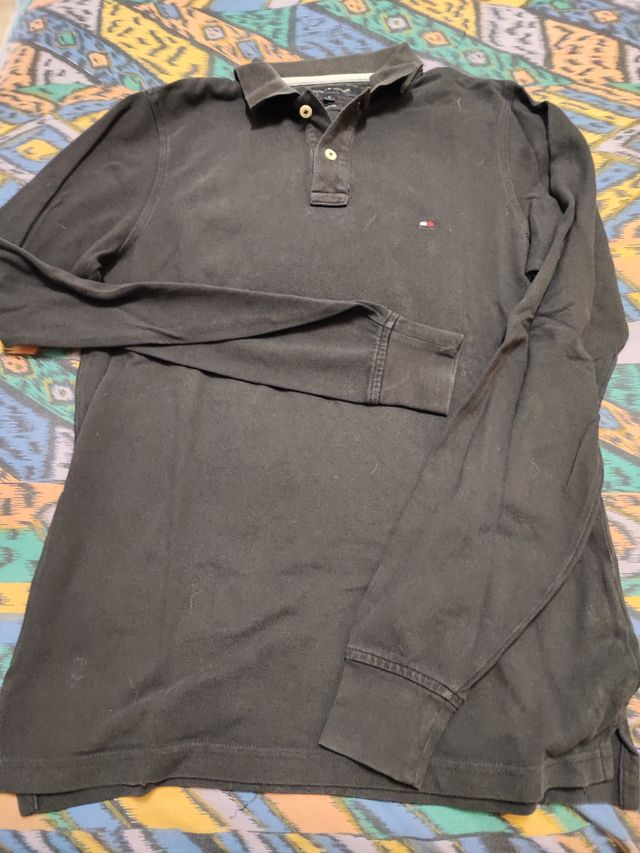 Polo Tommy Hilfiger, manga larga, slimfit