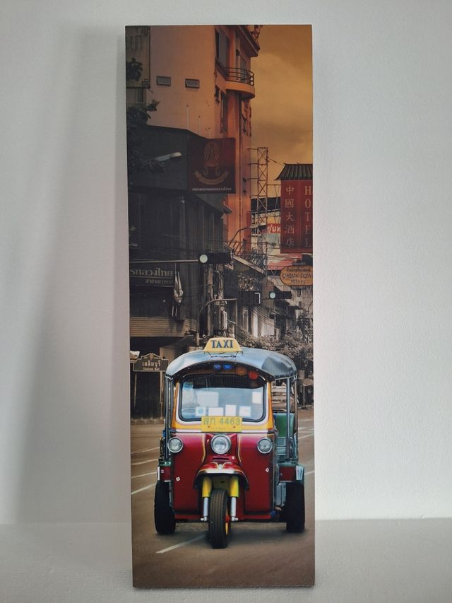 Cuadro triptico tuk tuks tailandeses