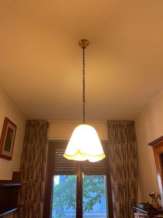 Lampadario anni 50/60 vetro opalino