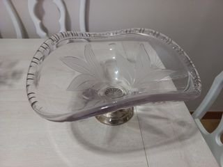 Centro de mesa con pie de plata