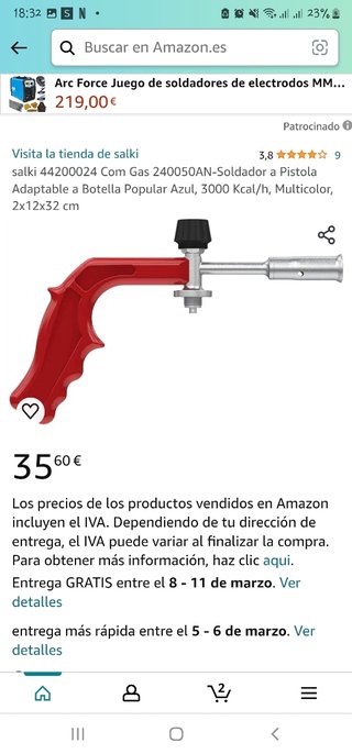 Salki com gas