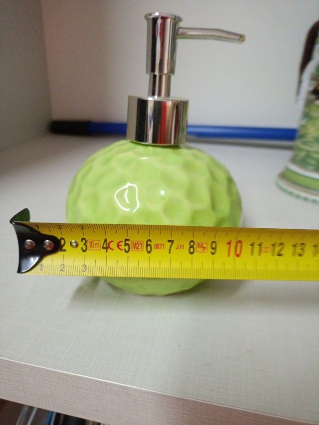 Dosatore sapone liquido in ceramica verd