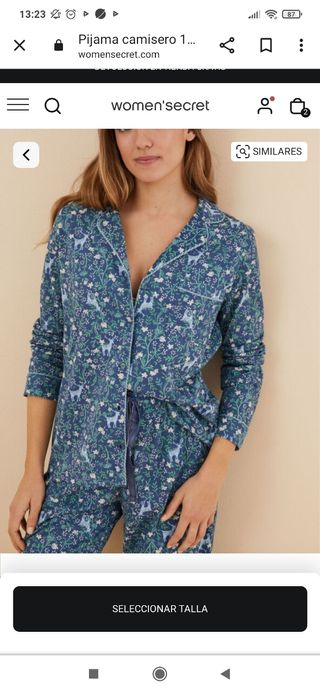 Nuevo Pijama camisero talla L (40 ) Algodón W'S