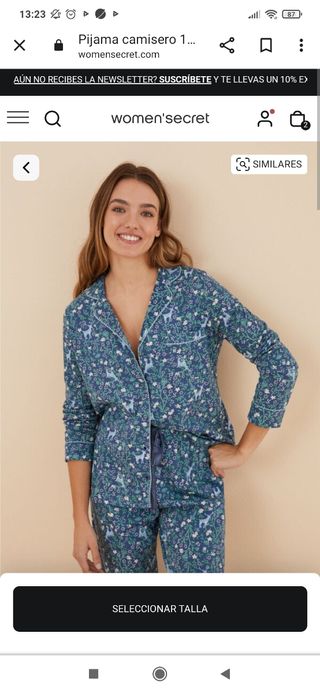 Nuevo Pijama camisero talla L (40 ) Algodón W'S