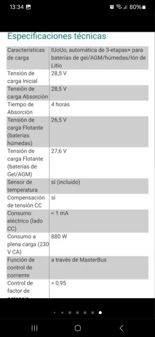 inversor / Convertidor de baterías