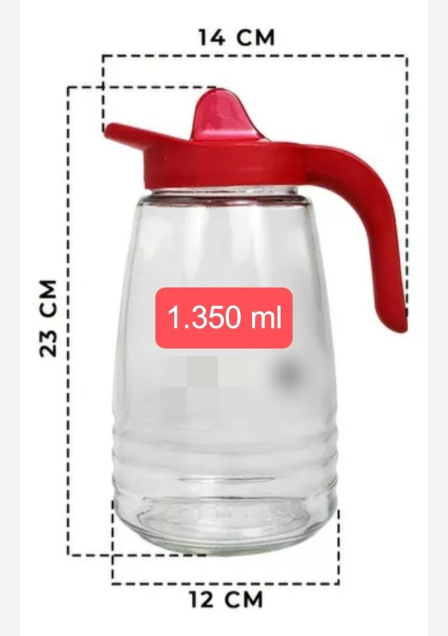 Jarra de vidrio gran capacidad. Vintage