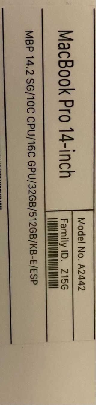 Caja MacBook Pro 14’