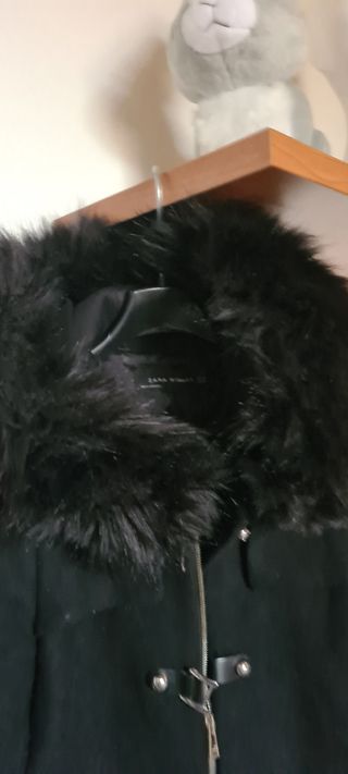 Zara cappotto lana con cappuccio 