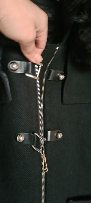 Zara cappotto lana con cappuccio 