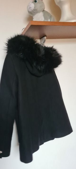 Zara cappotto lana con cappuccio 
