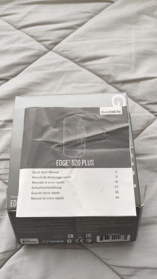 Caja vacía GPS Garmin Edge 520 Plus y manual