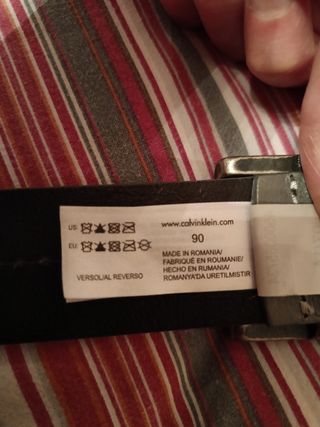 Cintura Calvin Klein unisex, colore grigio 