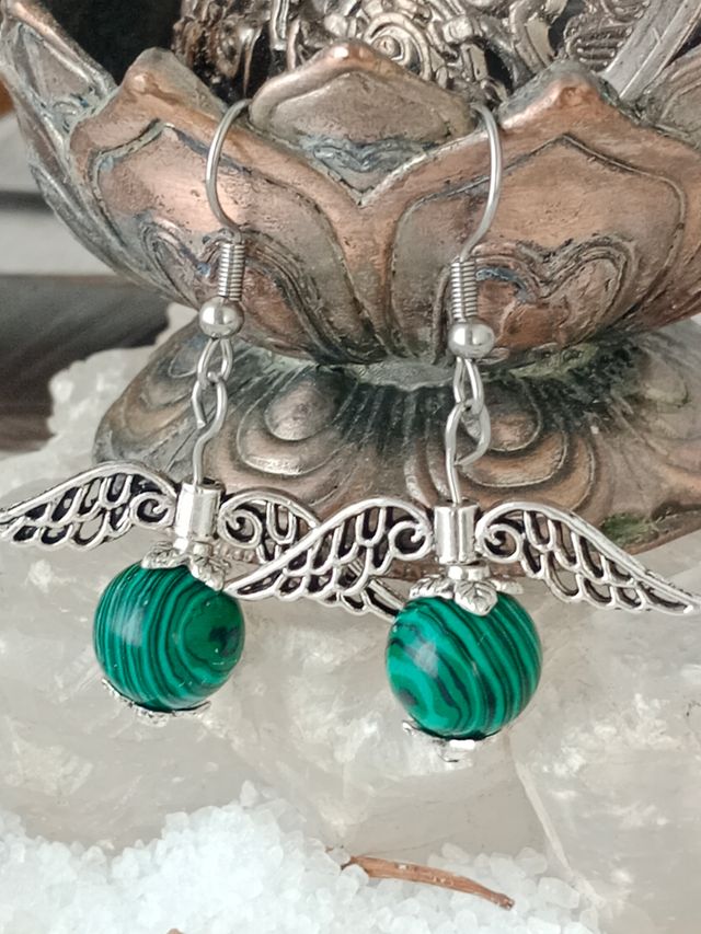 Pendientes de acero inoxidable alas