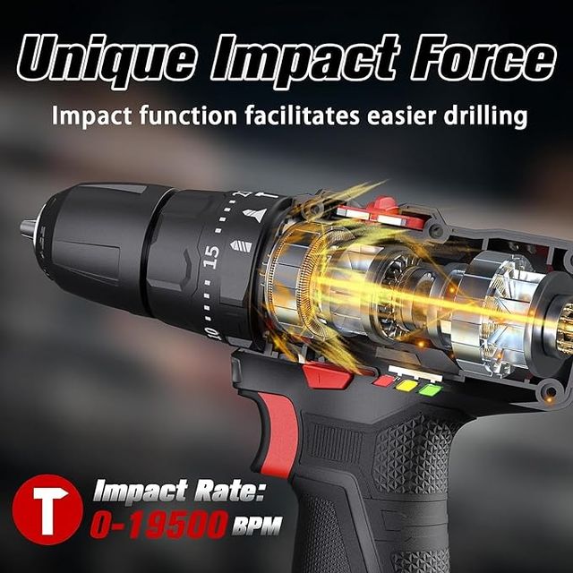 PULITUO Trapano Avvitatore Batteria 12V