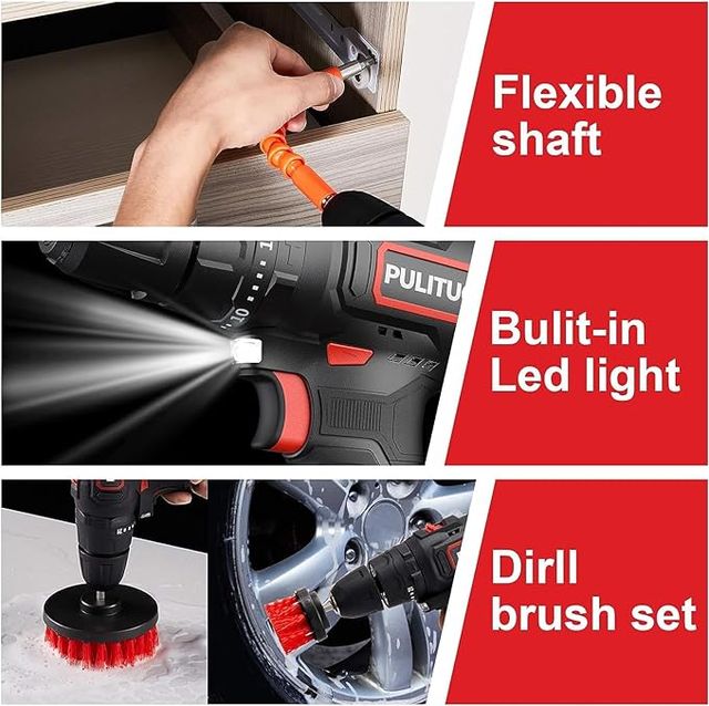 PULITUO Trapano Avvitatore Batteria 12V