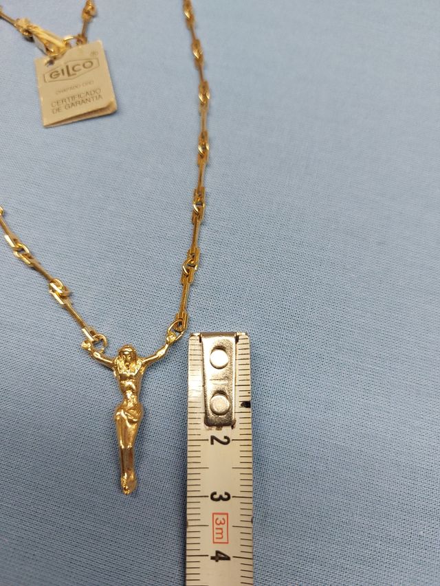 Cadena Cristo Dali 50cm. Clapado oro