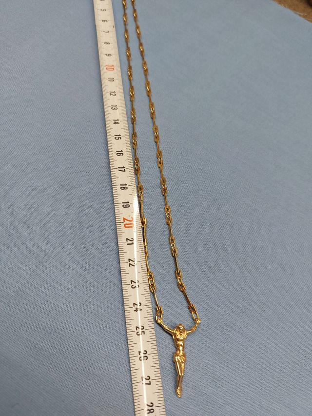 Cadena Cristo Dali 50cm. Clapado oro