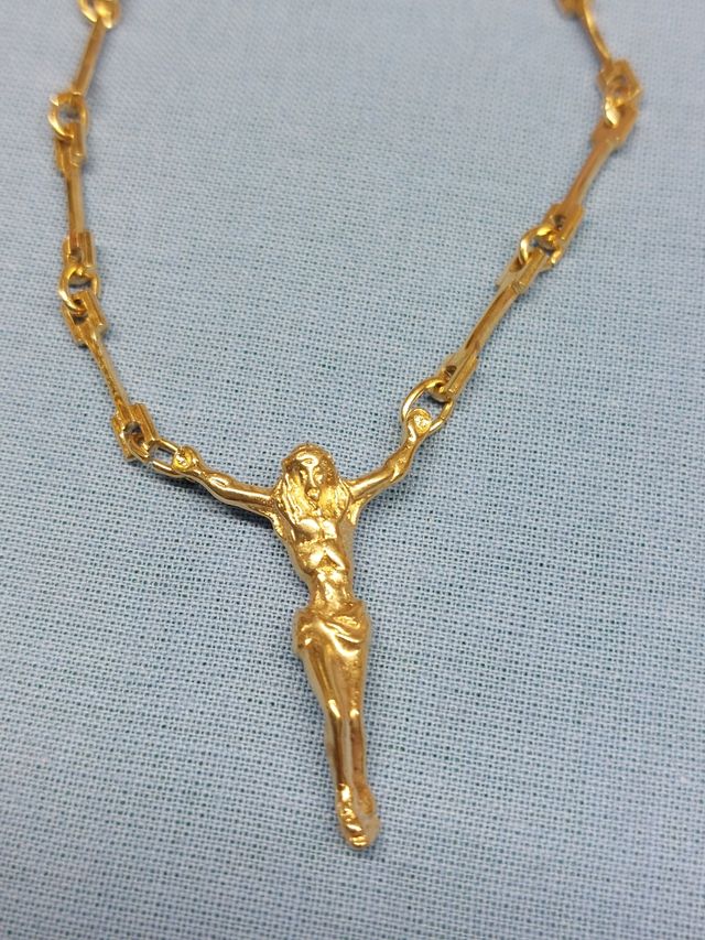 Cadena Cristo Dali 50cm. Clapado oro