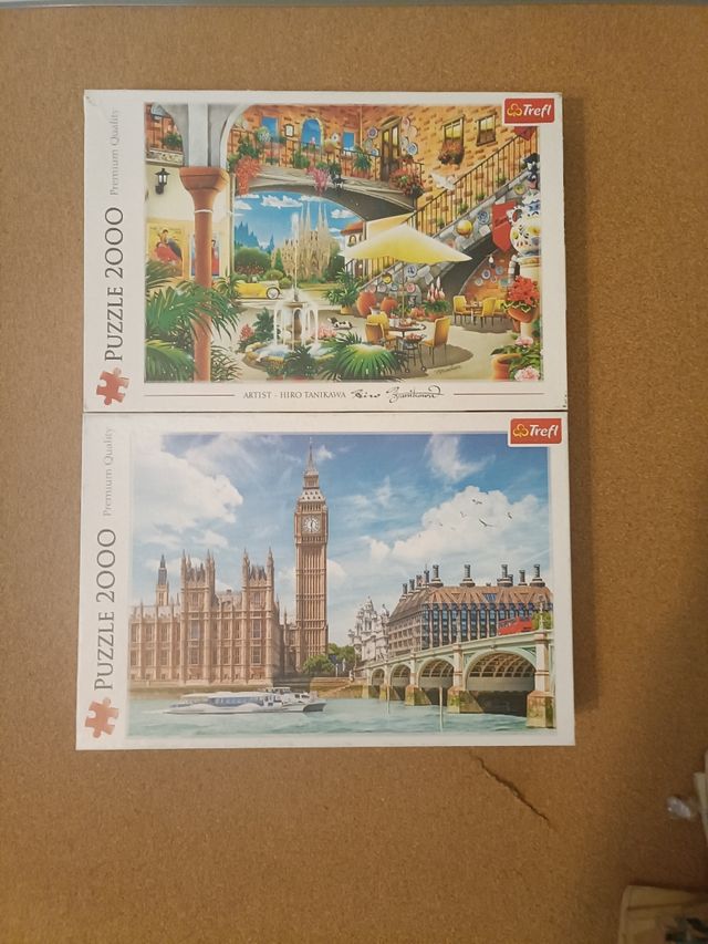 2 puzzles Trefl 2000 piezas 