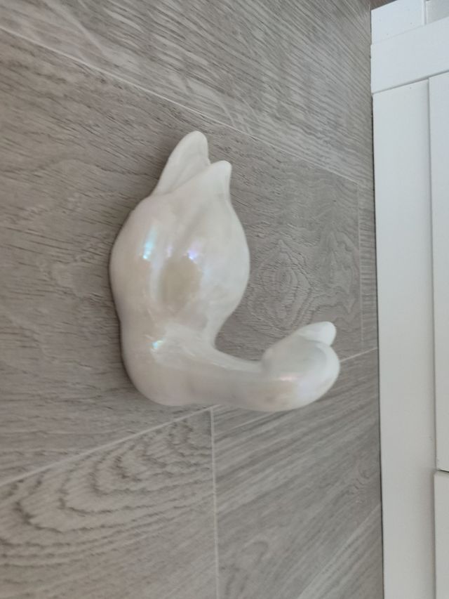 Pato blanco cerámica esmaltada