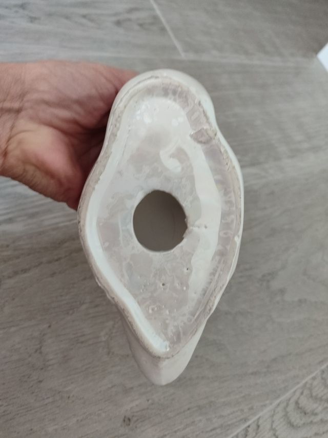 Pato blanco cerámica esmaltada