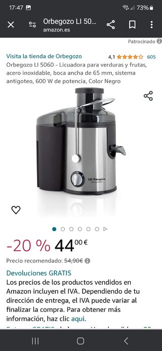 Licuadora  Gran Gourmet Orbegozo