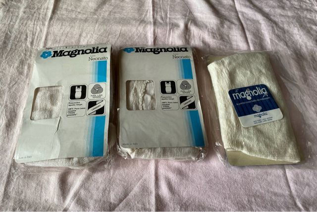 neonato 3 camicette/pancerine in lana Magnolia