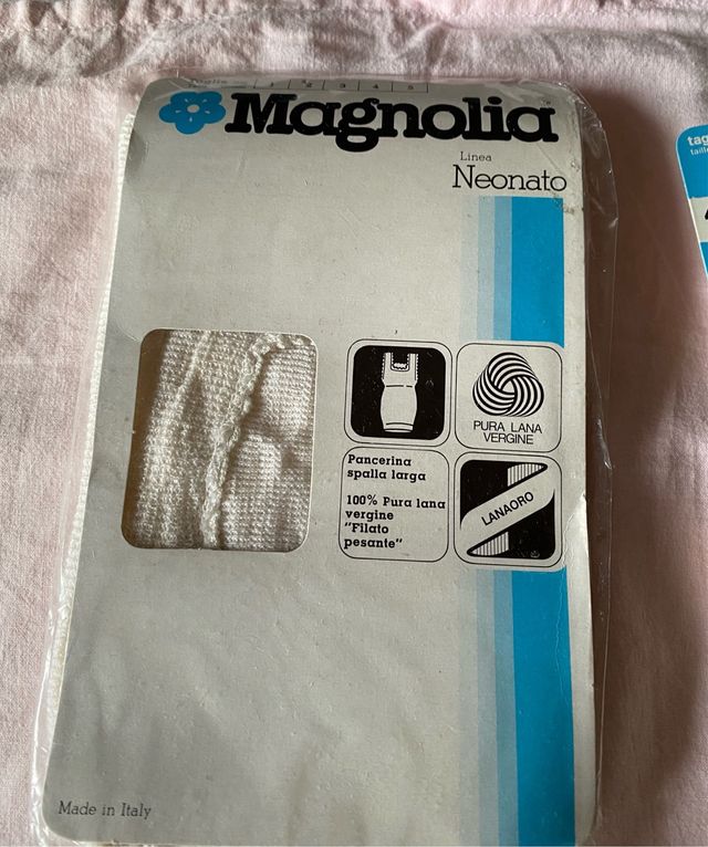 neonato 3 camicette/pancerine in lana Magnolia