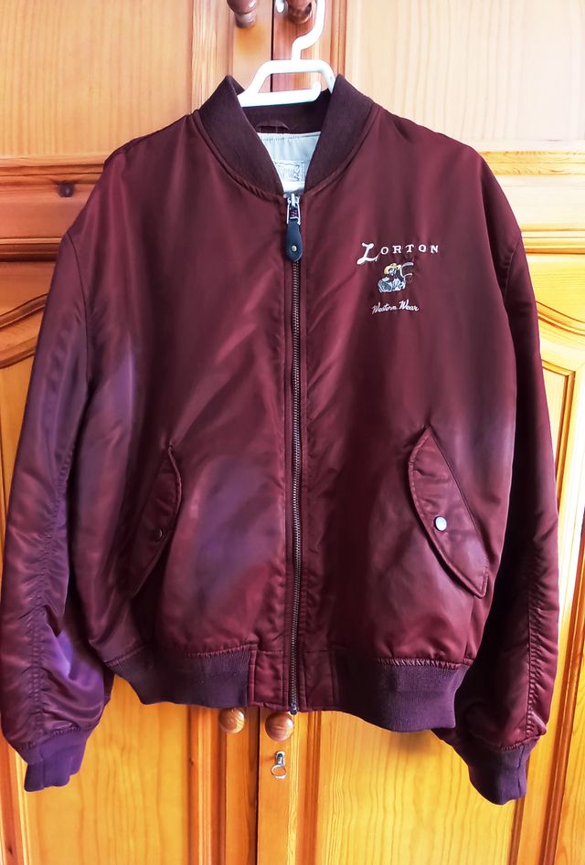 Cazadora bomber hombre -oversize- color Burgundy