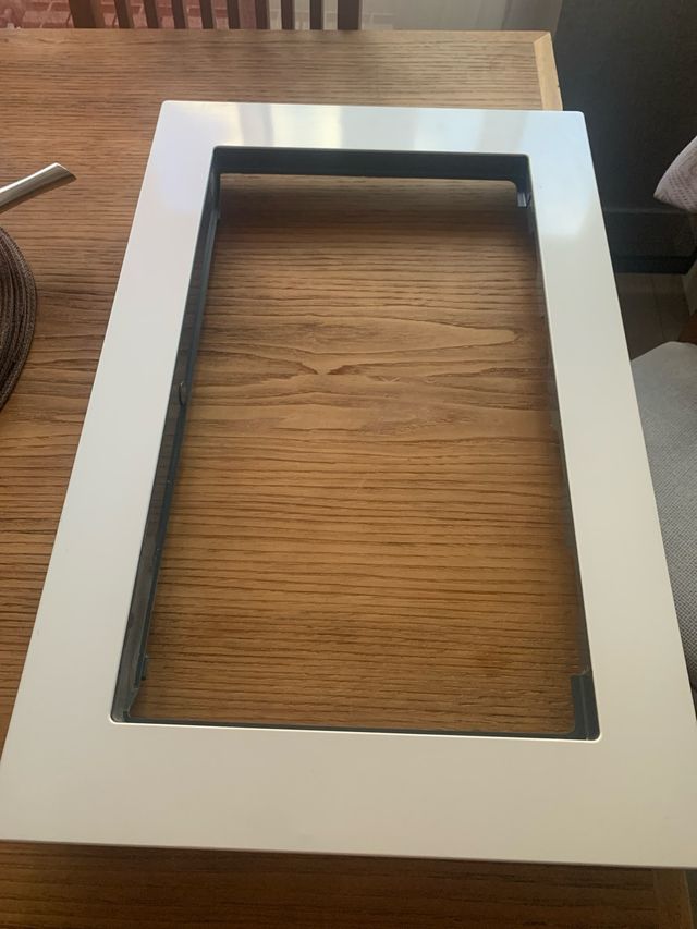 cuadro encastre microondas blanco