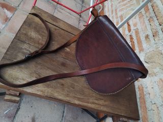 Bolso cuero artesano + regalo cinturon