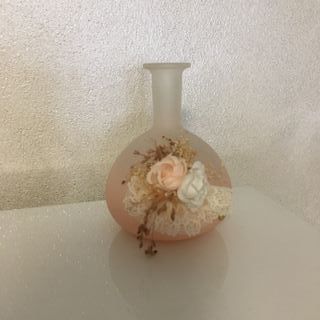 Bottiglietta vetro satinato ice rosa