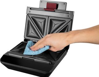 Sandwichera 750 W, Acero Inoxidable y Negro NUEVA