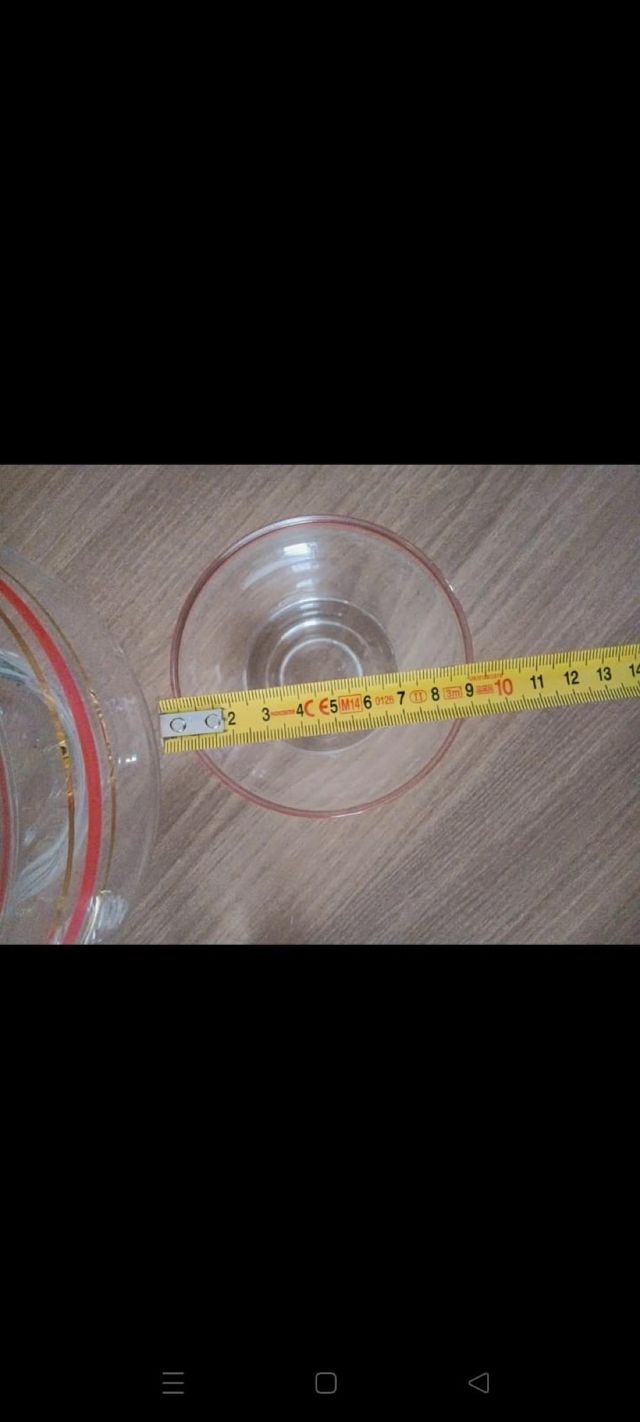 servizio coppe in vetro