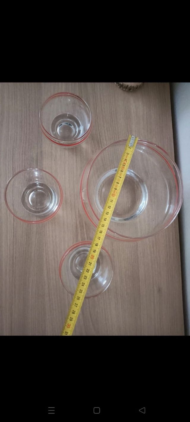 servizio coppe in vetro