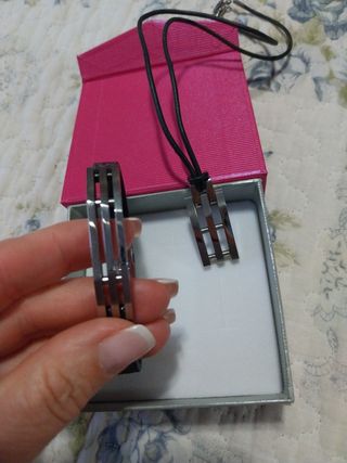 Colgante y pulsera hombre lotus