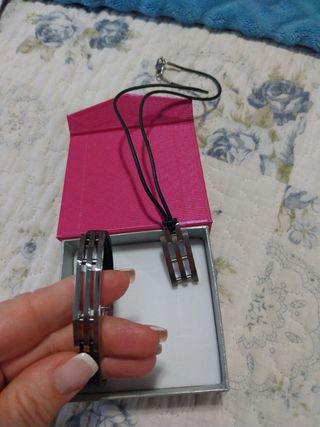 Colgante y pulsera hombre lotus