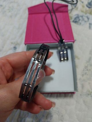 Colgante y pulsera hombre lotus
