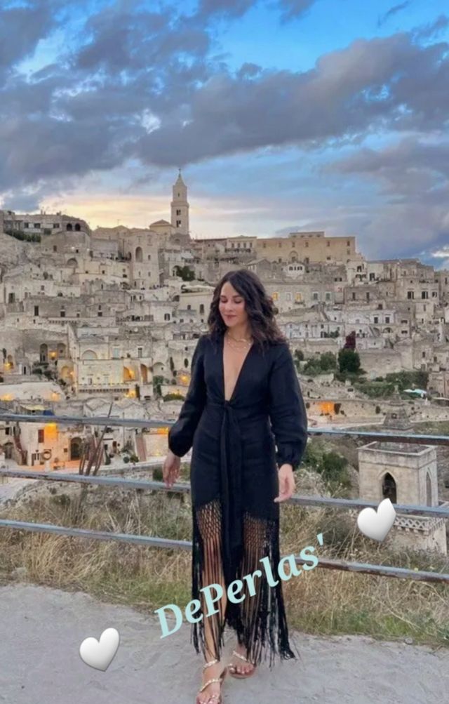 Vestido lino con flecos XS/S