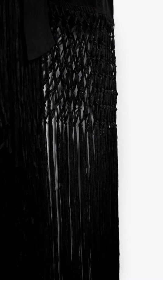 Vestido lino con flecos XS/S