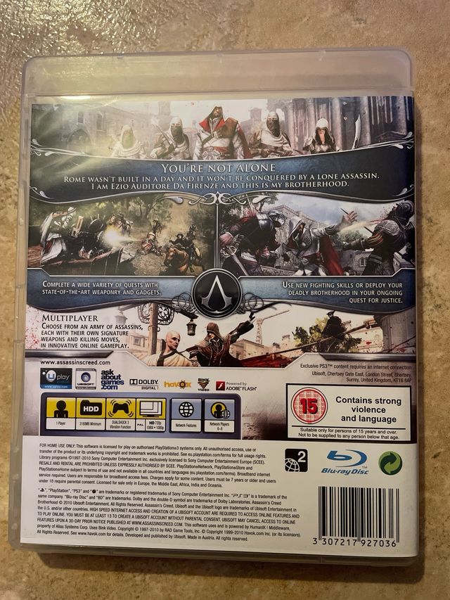 ASSASSIN'S CREED BROTHERHOOD per PLAYSTATION 3