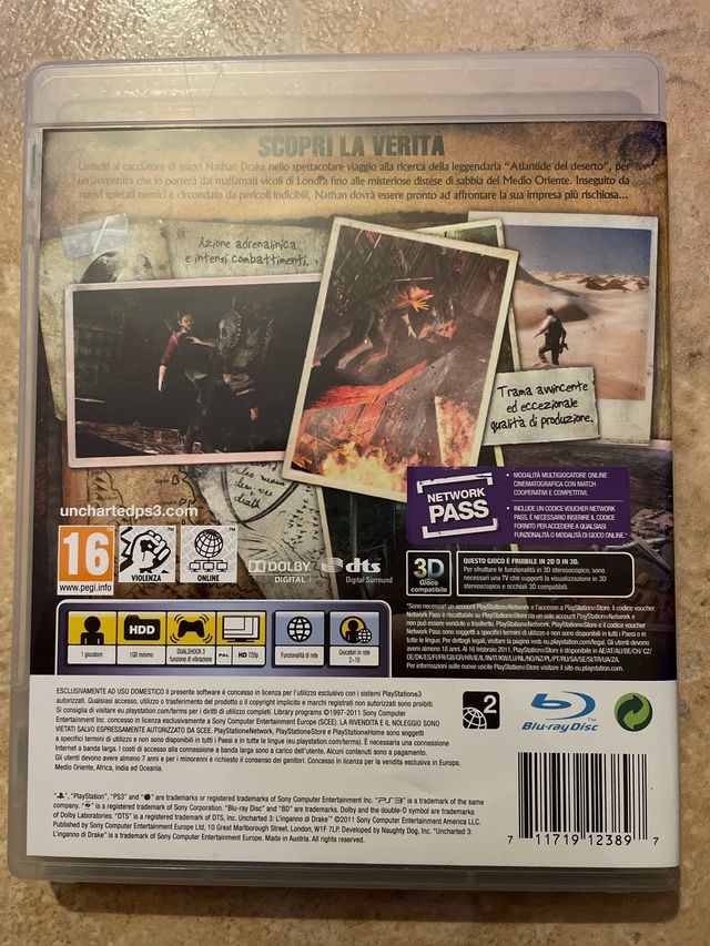 UNCHARTED 3 per Playstation 3