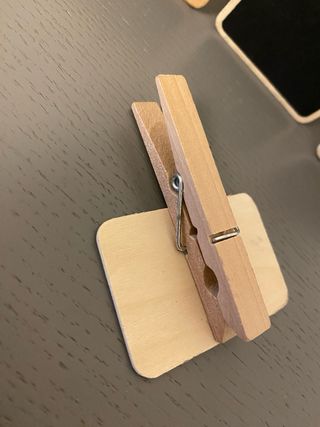 Set 10 mini lavagne in legno con molletta